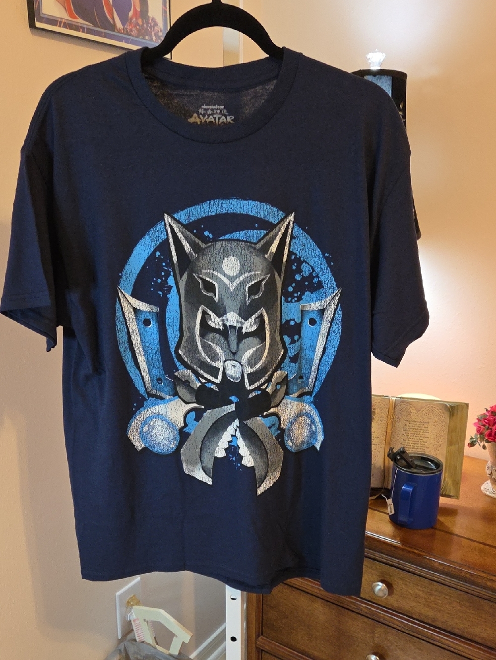Avatar Navy Graphic T-Shirt with Blue & Silver Crest